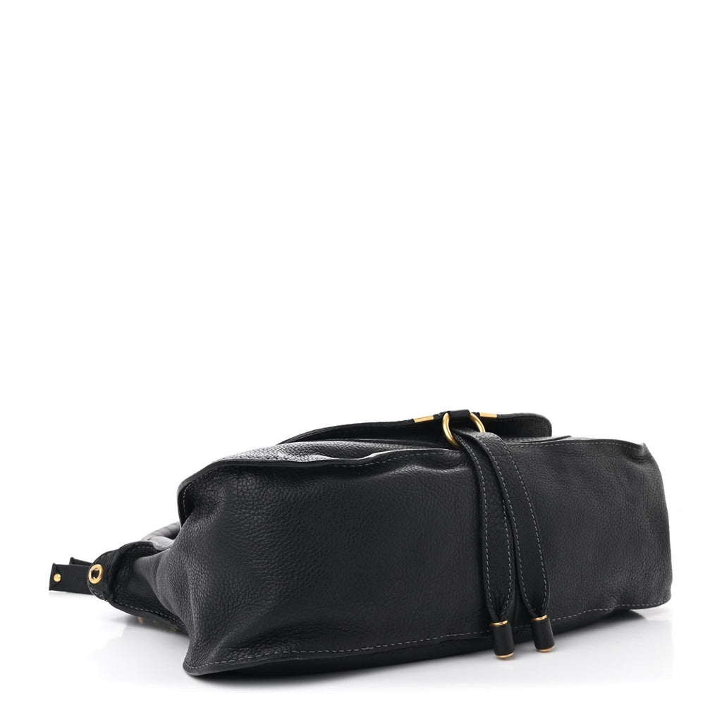 Calfskin Medium Marcie Satchel Black