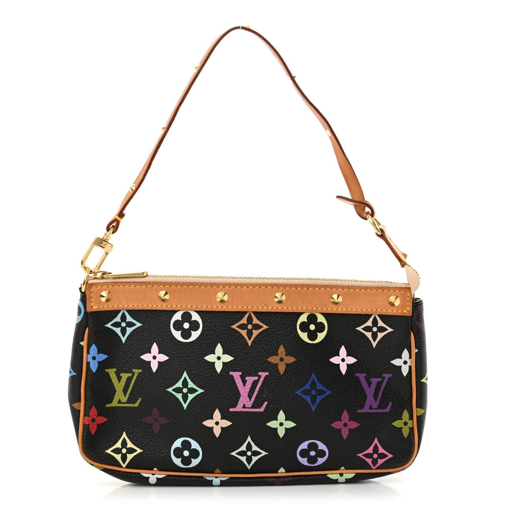 Monogram Multicolor Pochette Accessories Black