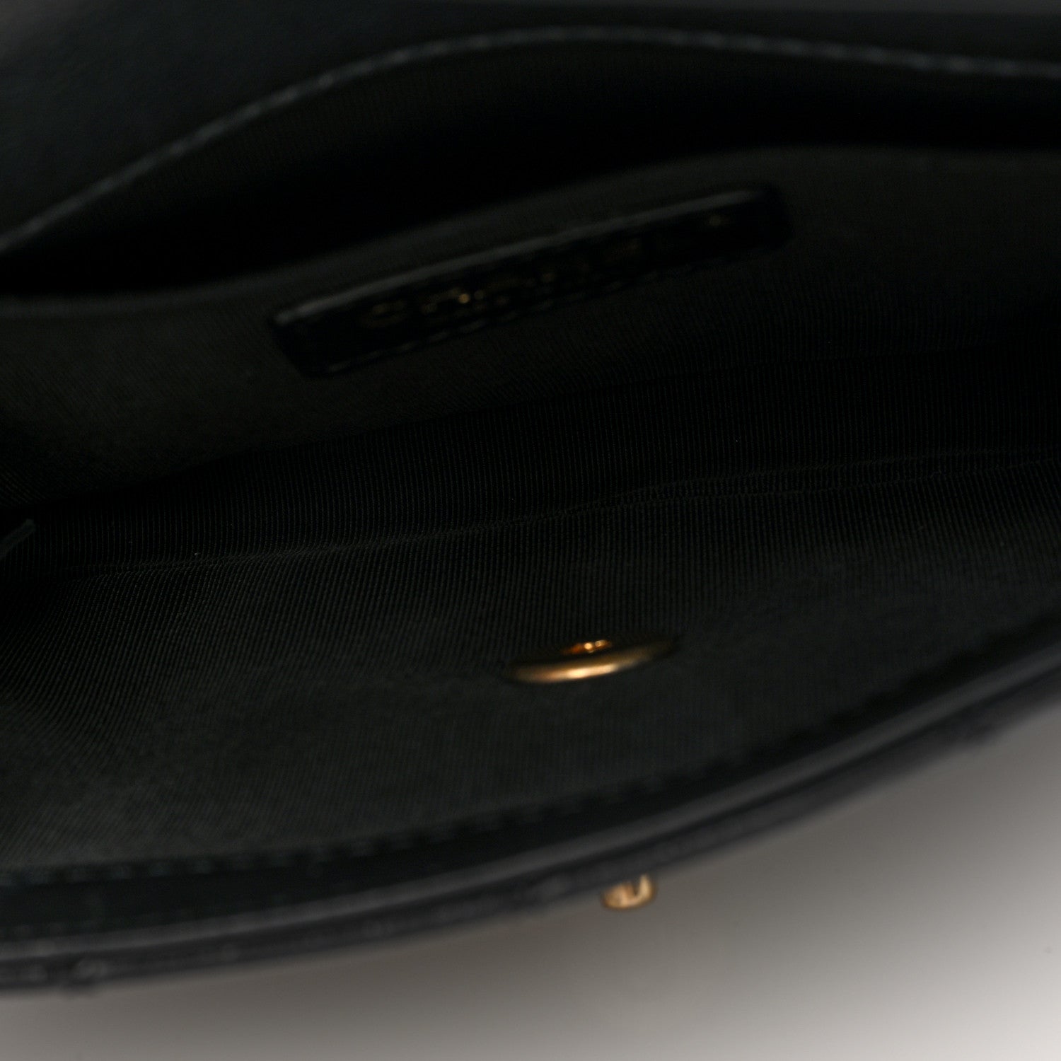 Calfskin Quilted Flap Waist Bag Black