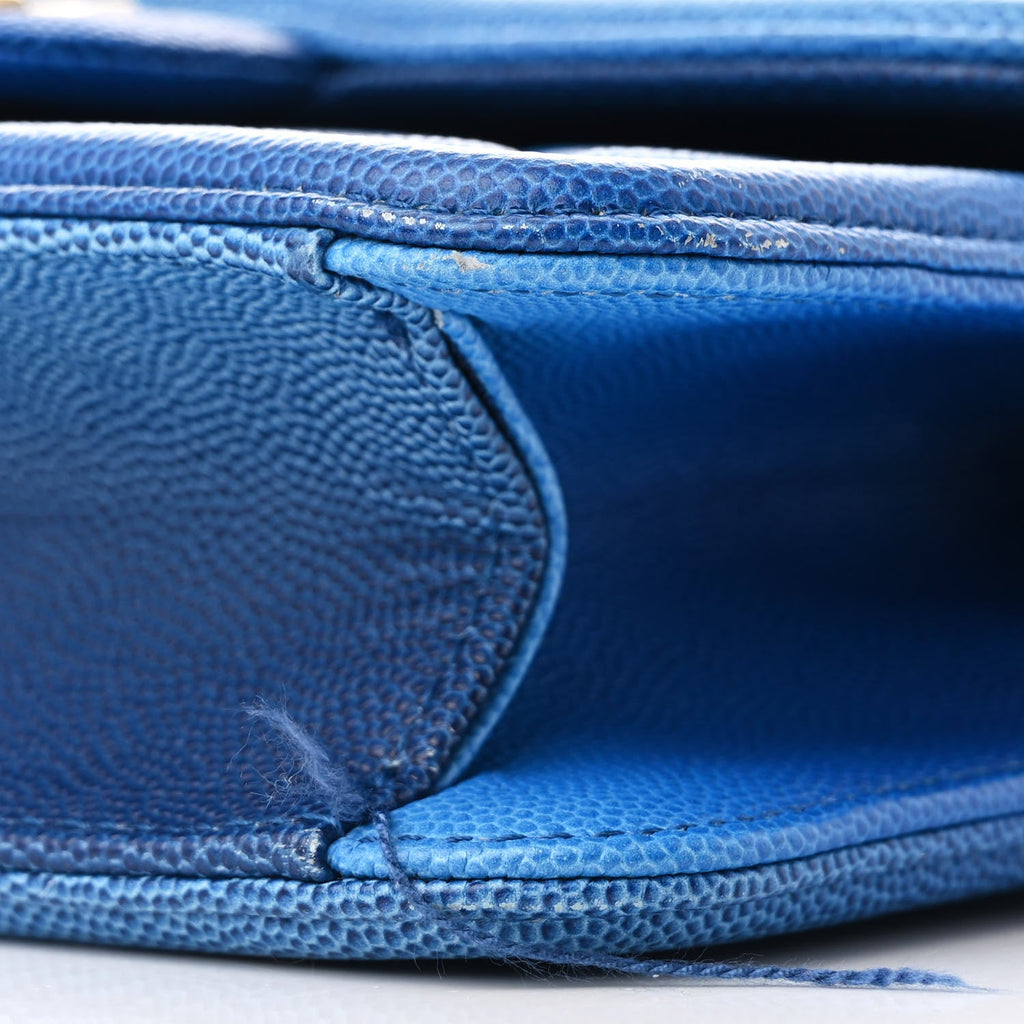 Caviar Quilted Sunset On The Sea Waist Bag Blue