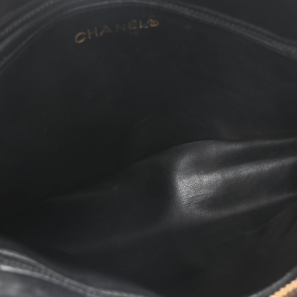Caviar Quilted Shoulder Bag Black