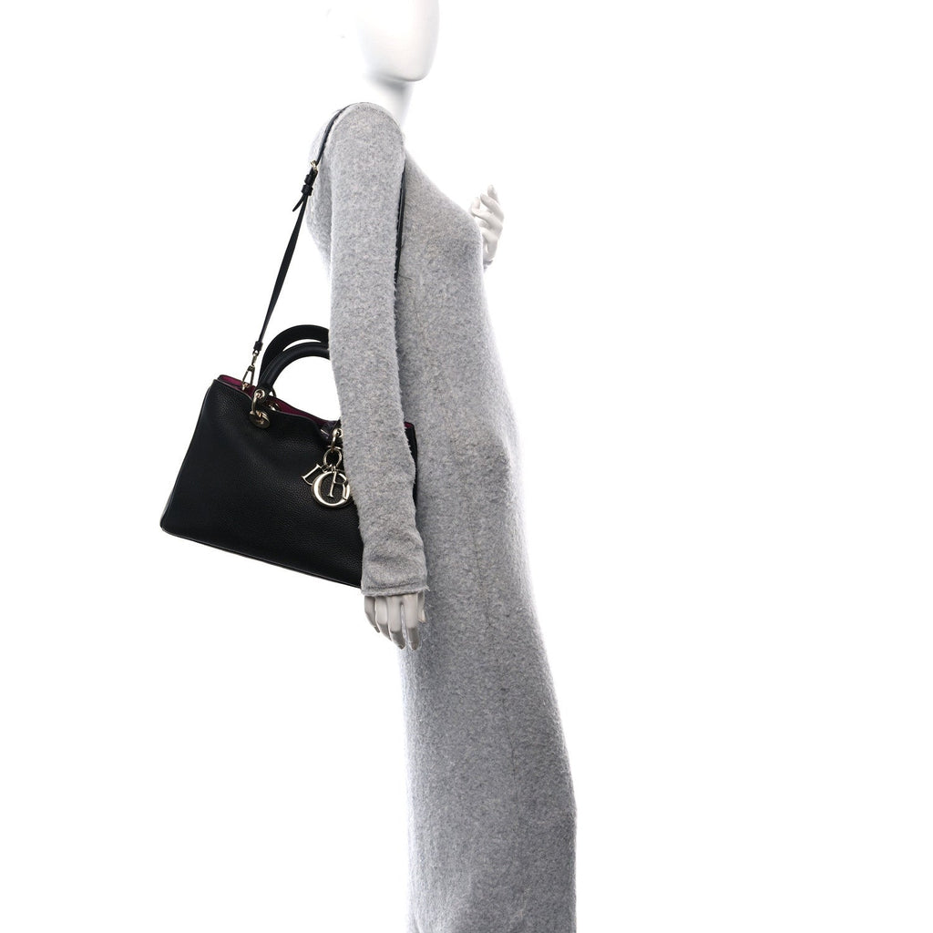 Bullcalf Medium Diorissimo Tote Black Rose Indien