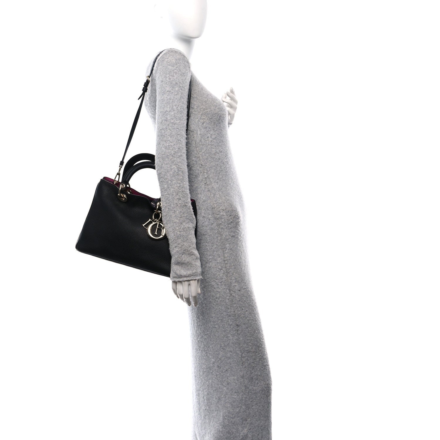 Bullcalf Medium Diorissimo Tote Black Rose Indien