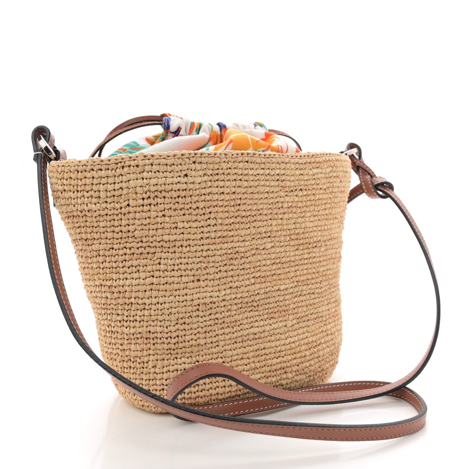 Calfskin Raffia Parrot Paulas Ibiza Pochette Bag Natural Tan