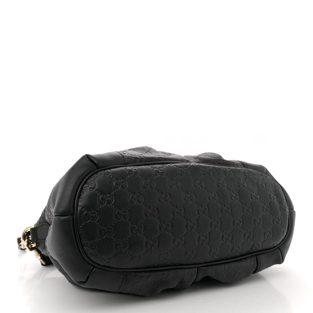 Guccissima Medium Sukey Top Handle Tote Black