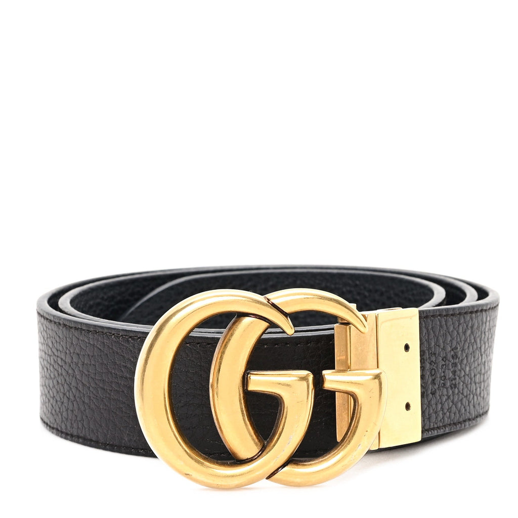 Calfskin Double G Reversible 37mm Belt 90 36 Black Cocoa