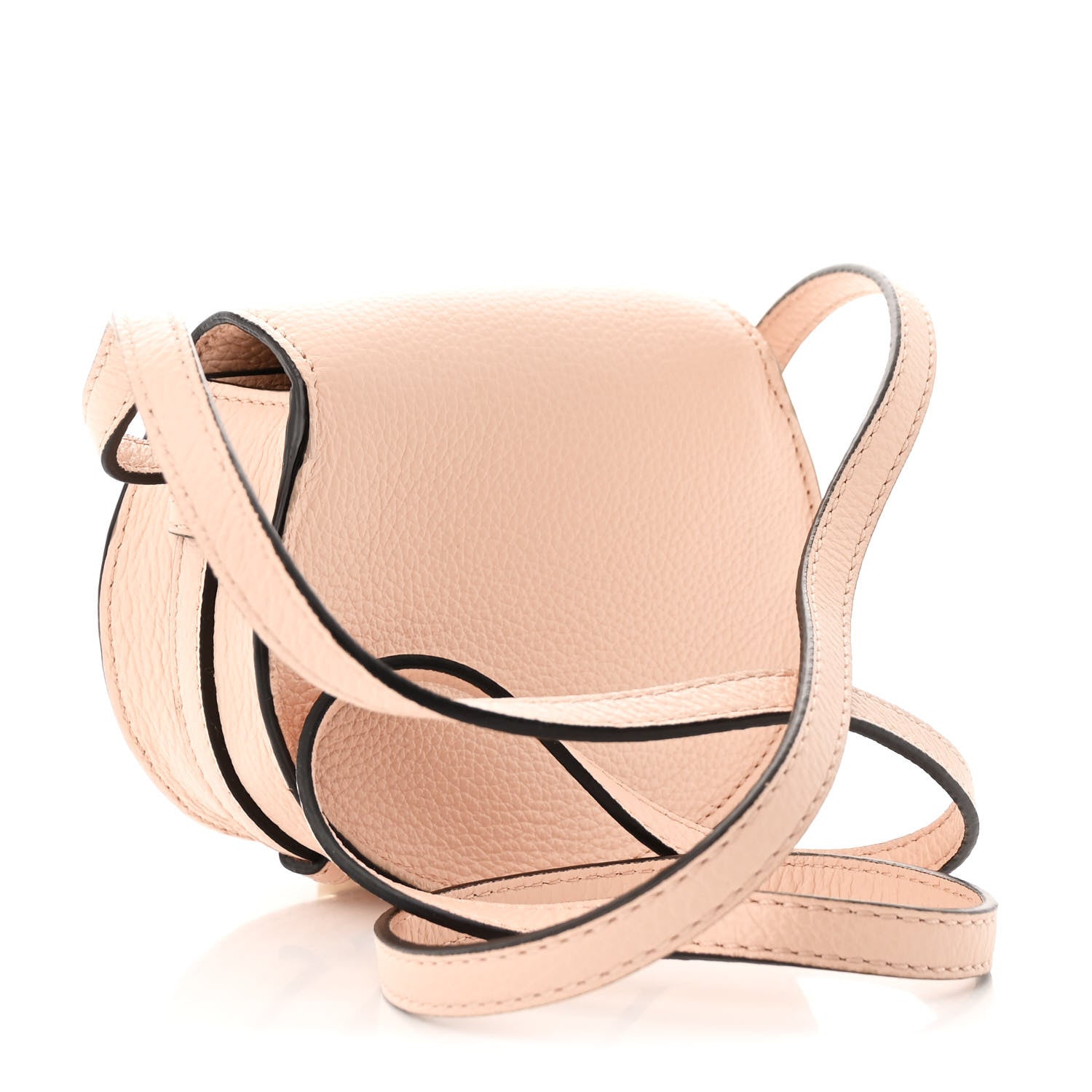 Calfskin Nano Marcie Saddle Bag Blush Nude