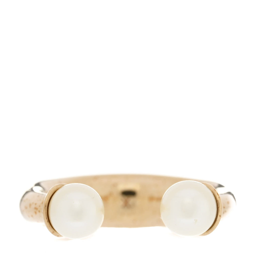 Metal Pearl Ring Gold 53 6.5