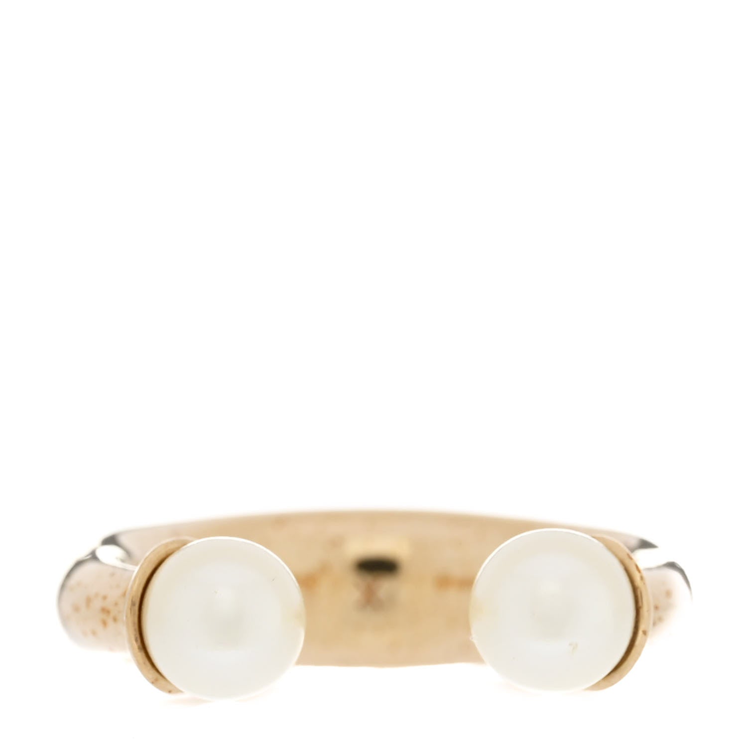Metal Pearl Ring Gold 53 6.5