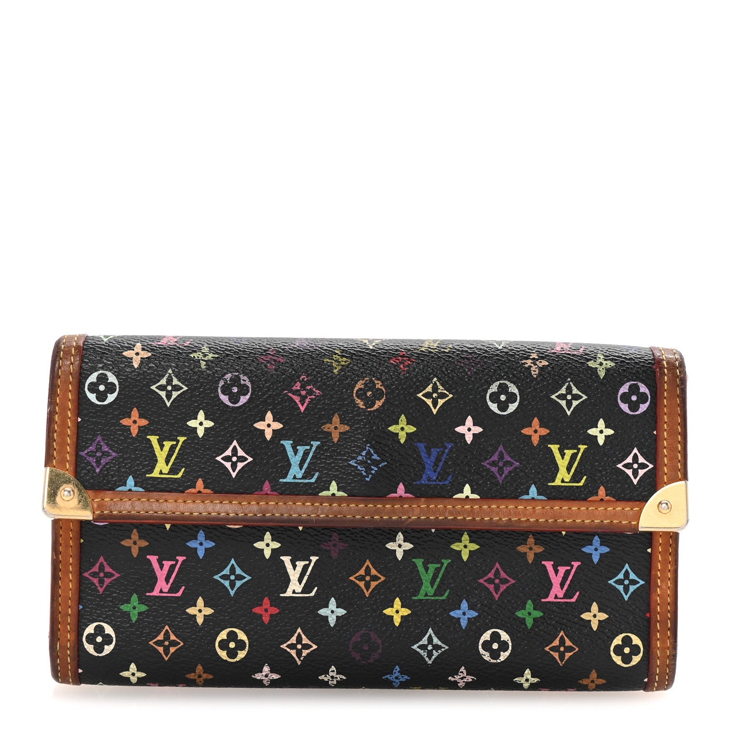 Monogram Multicolor Porte Tresor International Wallet Black