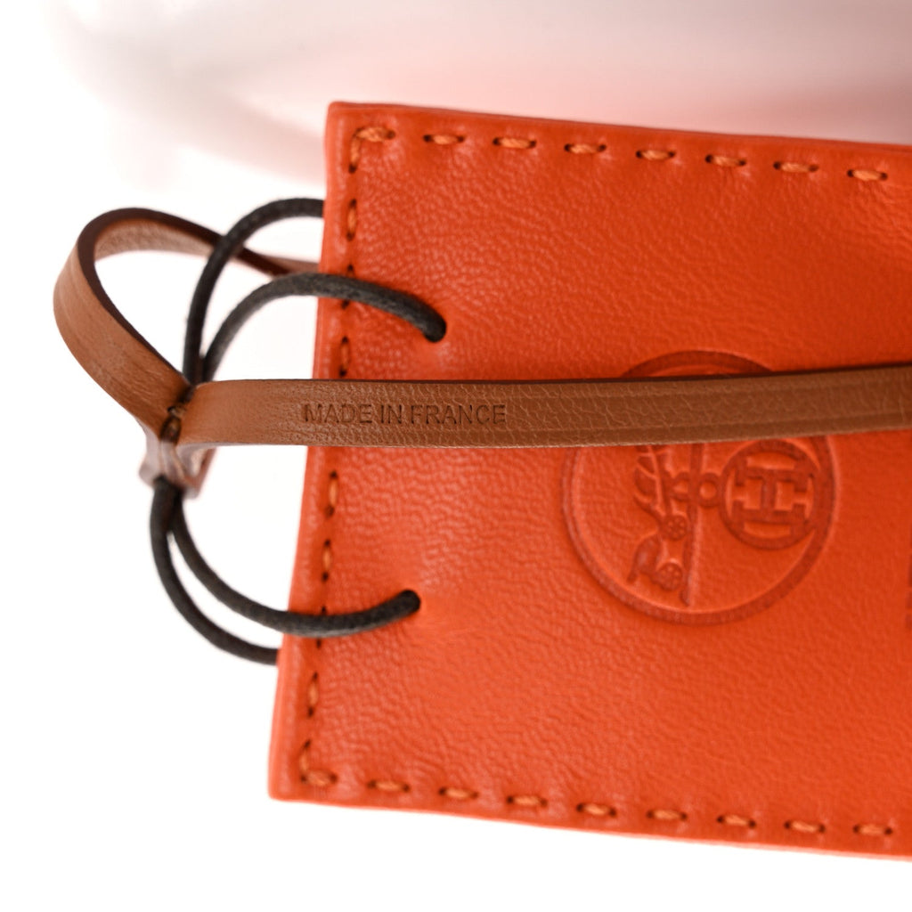 Milo Lambskin Swift Shopping Bag Charm Feu Gold