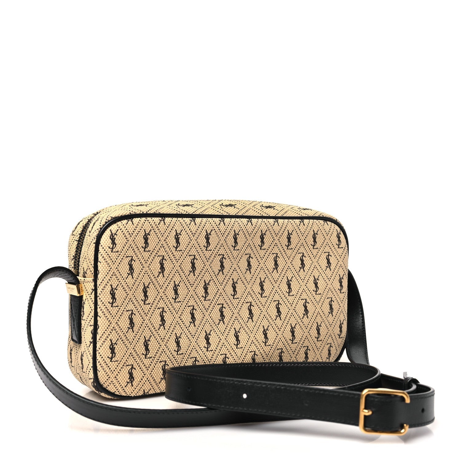 Canvas Monogram All Over Camera Bag Beige