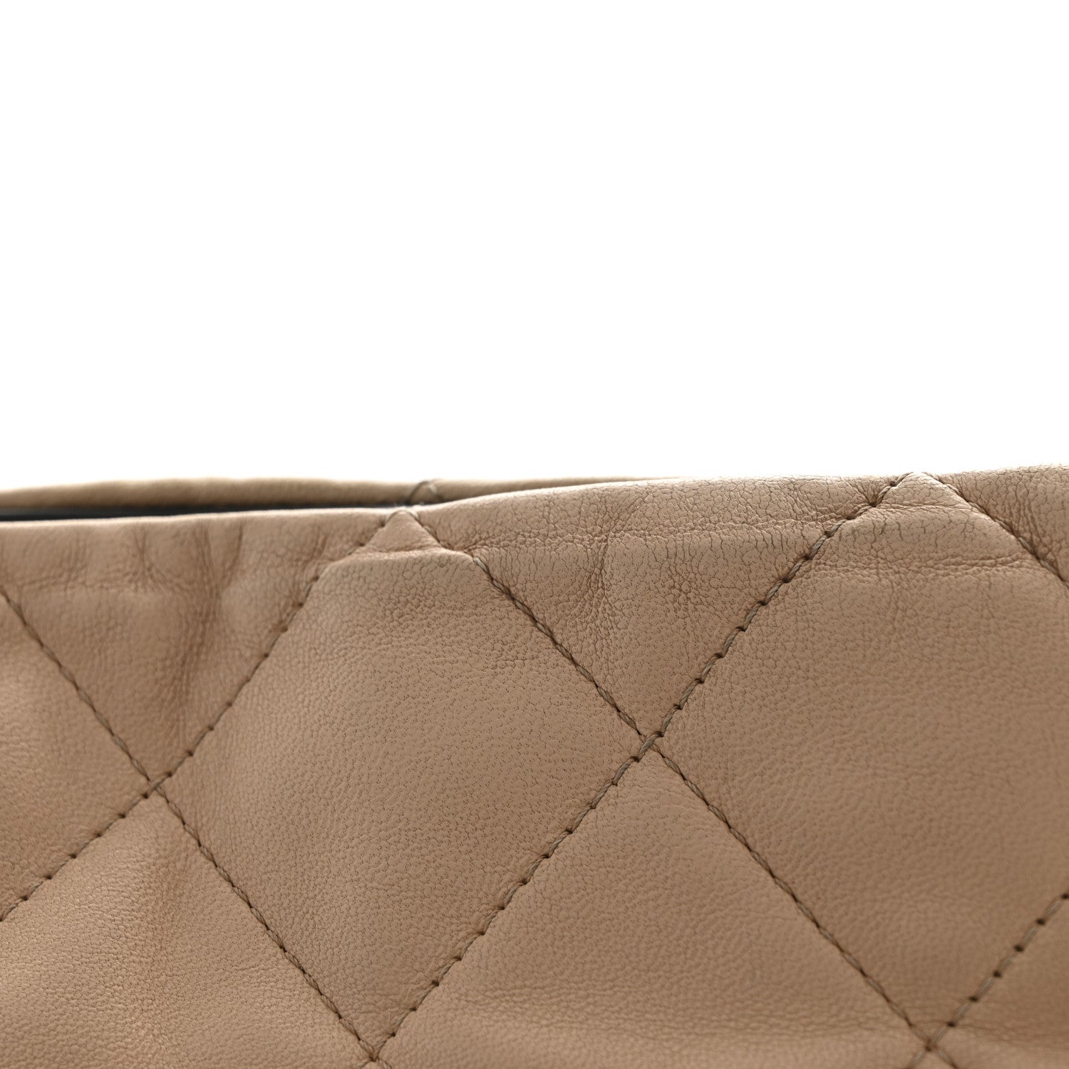 Lambskin Quilted CC Shopping Tote Black Rose Clair