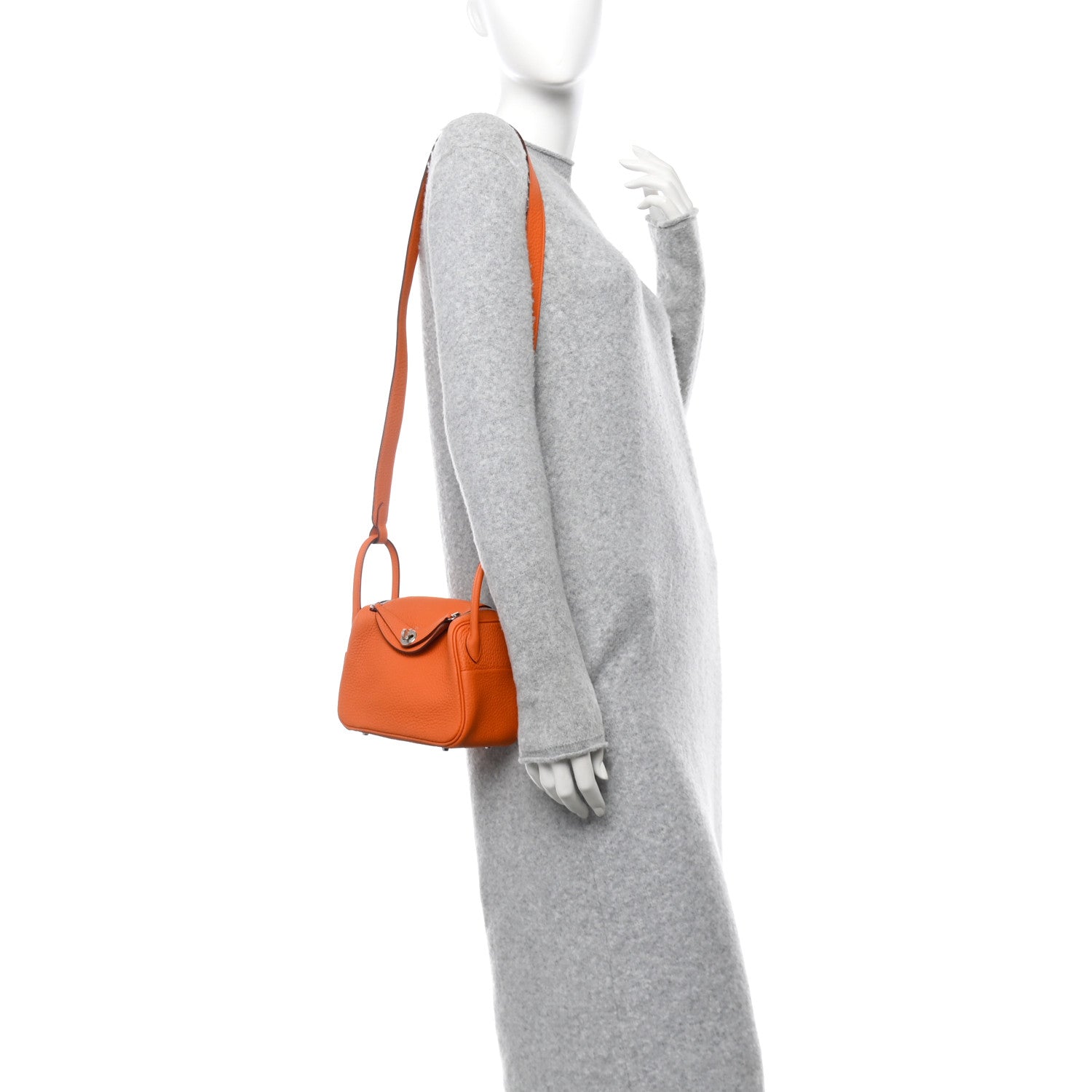 Taurillon Clemence Mini Lindy 20 Orange