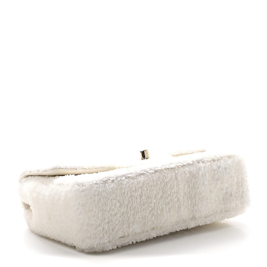 Sequin Mini Rectangular Flap White
