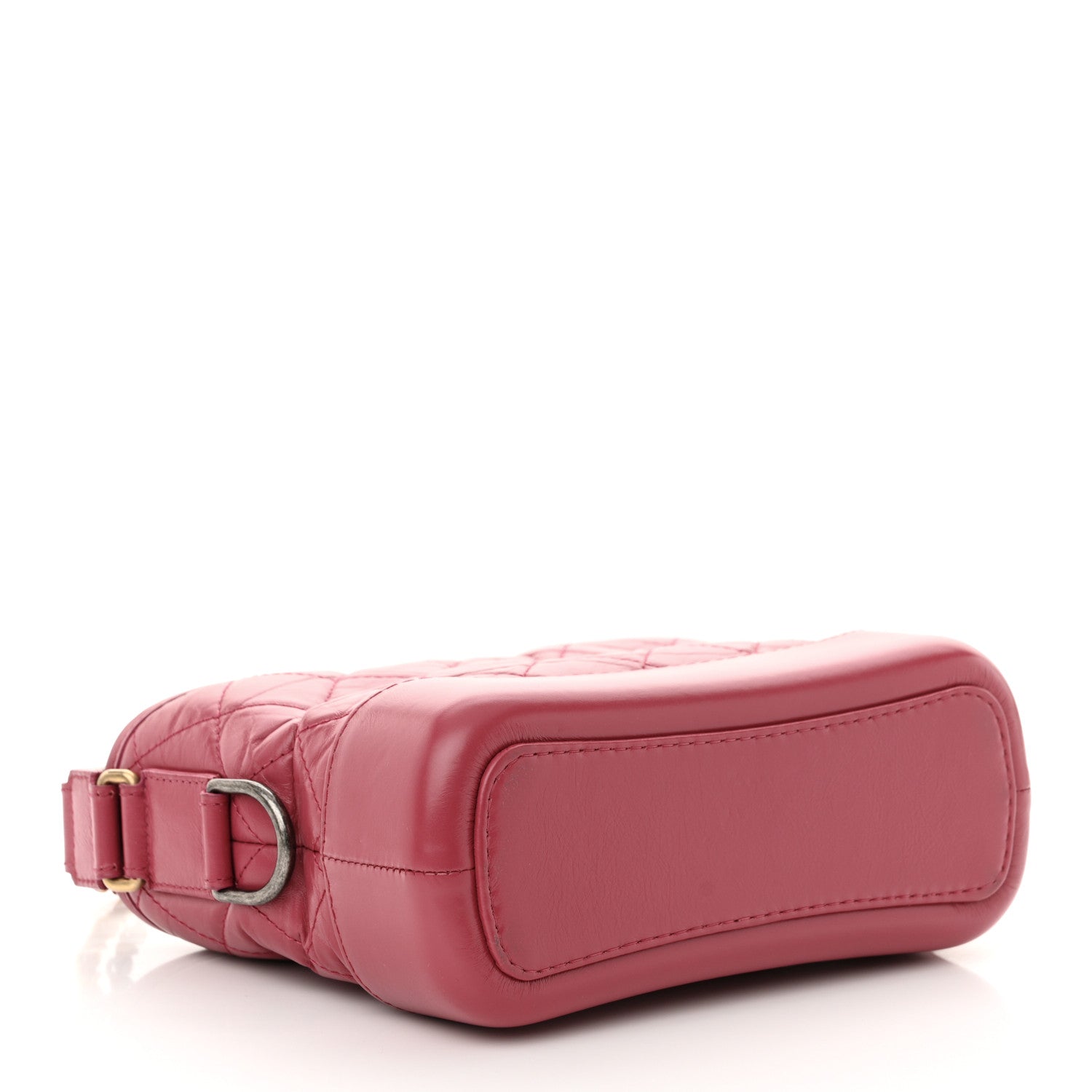 Aged Calfskin Quilted Small Gabrielle Hobo Fuchsia