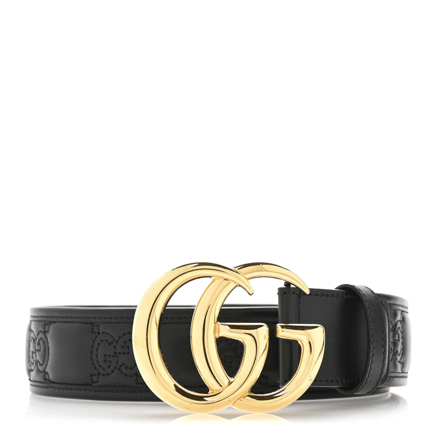 Calfskin GG Matelasse Marmont 40mm Belt 70 28 Black