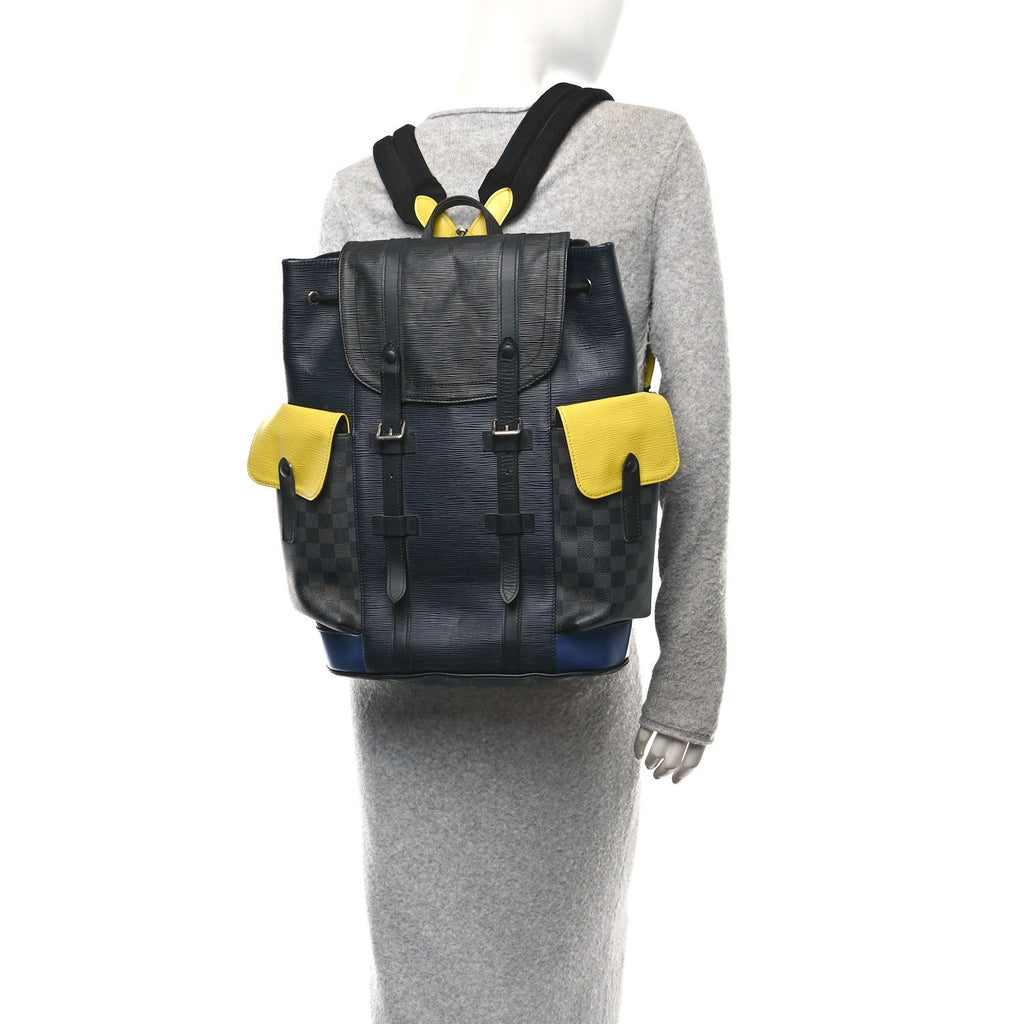 Epi Damier Cobalt Christopher Backpack PM