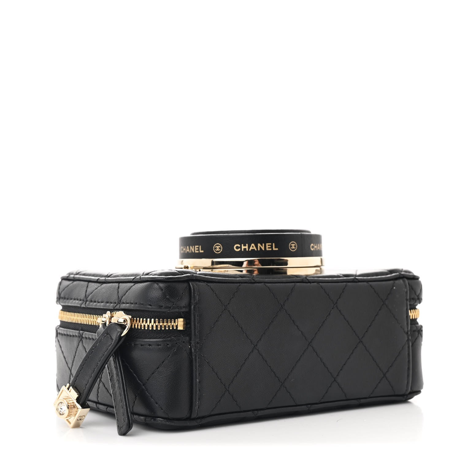 Lambskin Quilted Coco  Bag Black