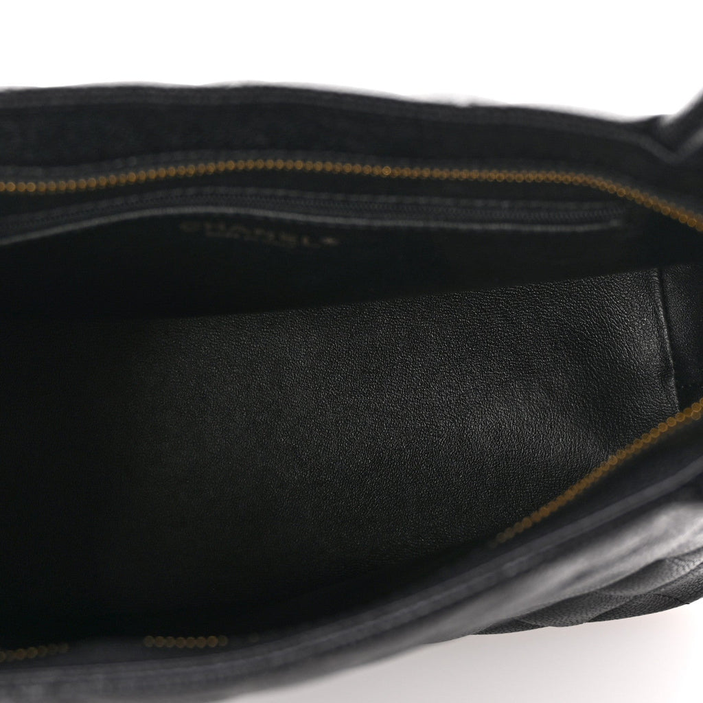 Caviar Quilted Medallion Tote Black