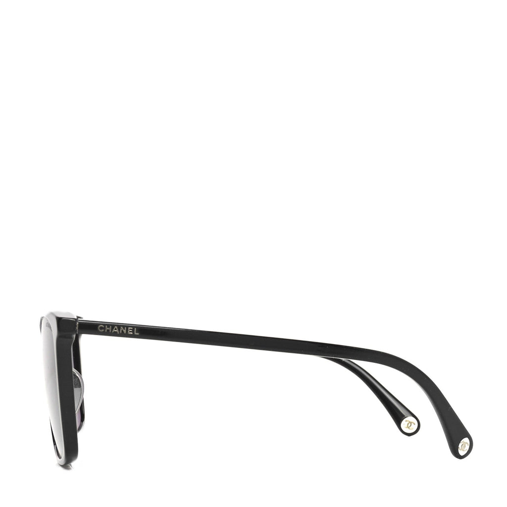 Acetate Polarized Square Sunglasses 5447-A Black