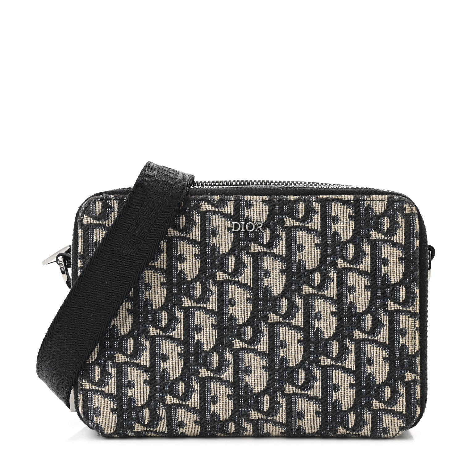 Oblique Pouch Beige Black
