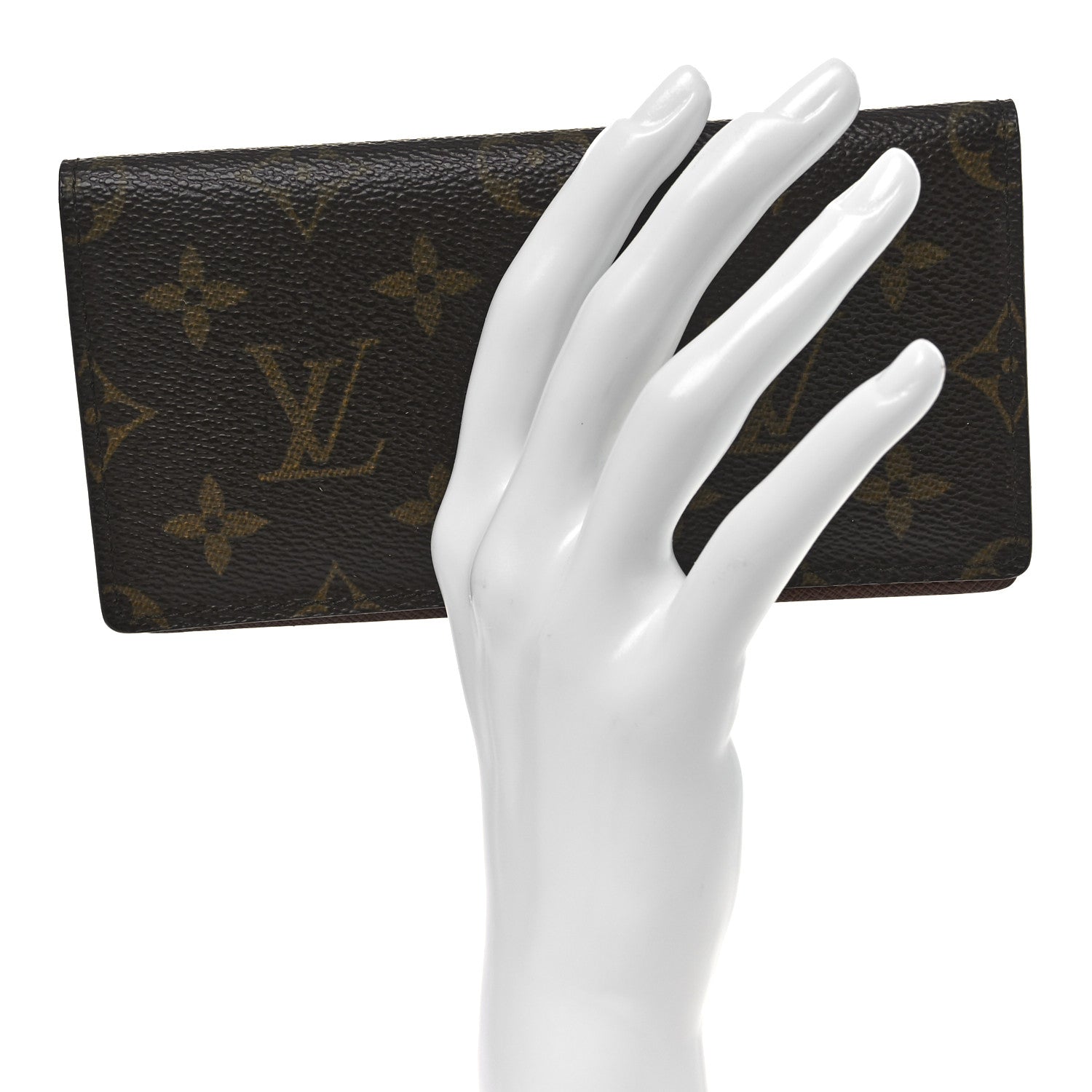 Monogram Simple Checkbook Holder Wallet Cover