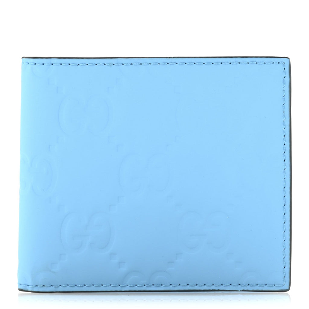 Rubber Effect GG Embossed Bi-Fold Wallet Bright Splash