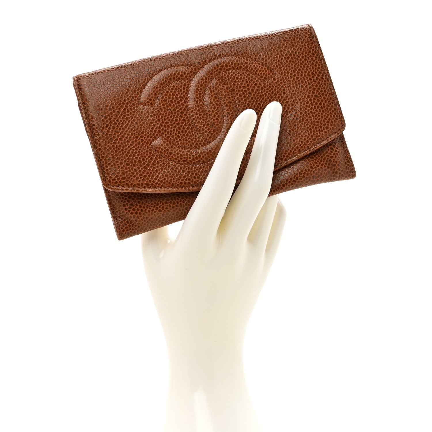 Caviar Timeless CC Flap Wallet Brown