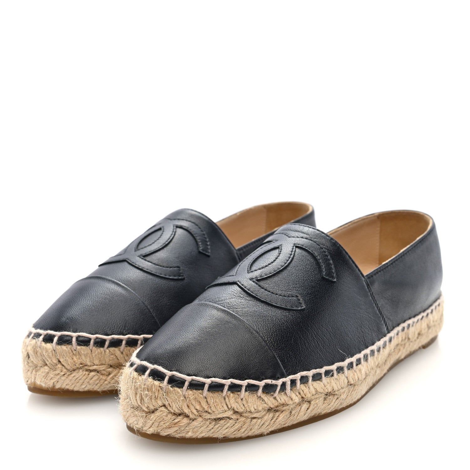 Lambskin CC Espadrilles 36 Black