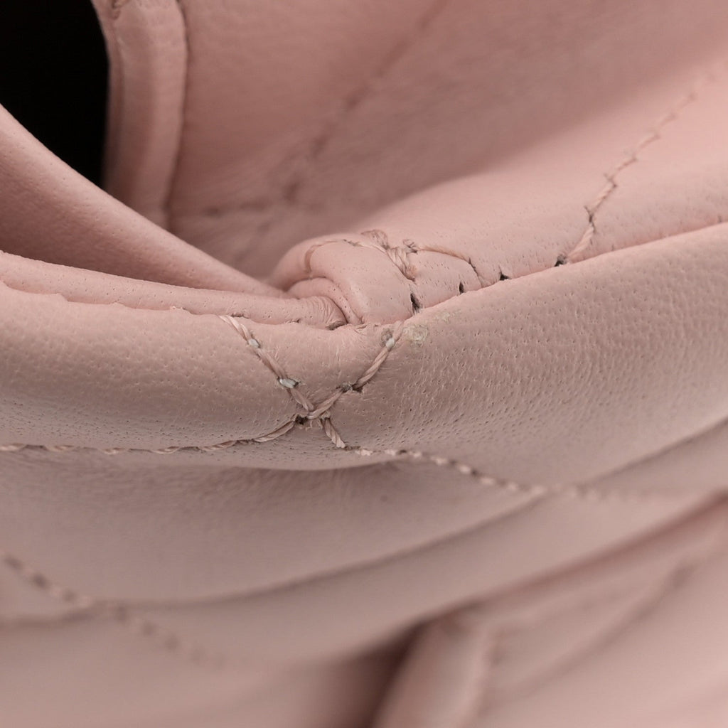 Lambskin Quilted Small Double Flap Light Pink