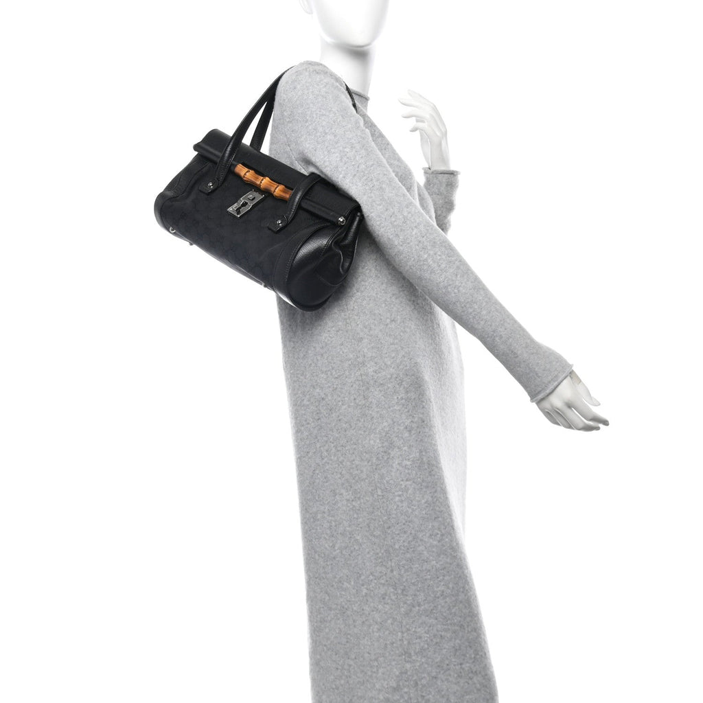 Monogram Bamboo Bullet Bag Black