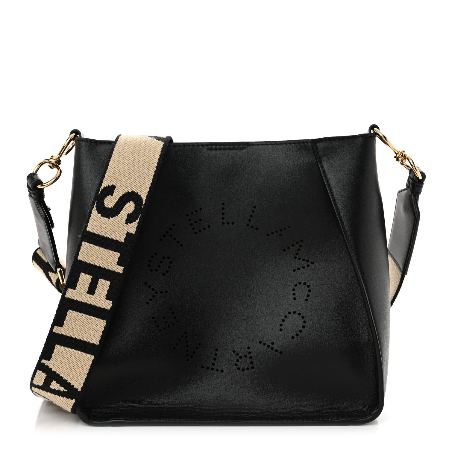 Eco Alter Nappa Perforated Logo Mini Crossbody Black
