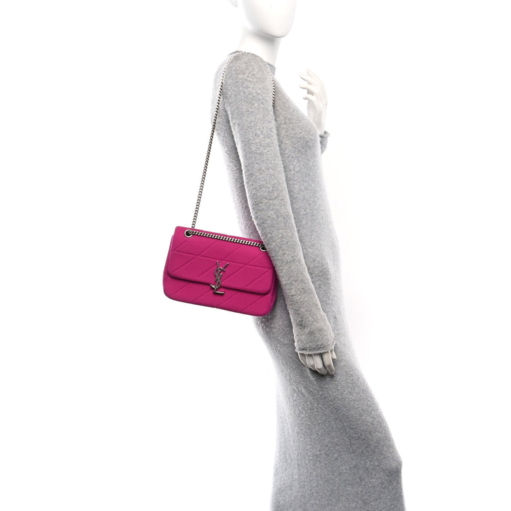 Jersey Wool Patchwork Monogram Medium Jamie Fuchsia