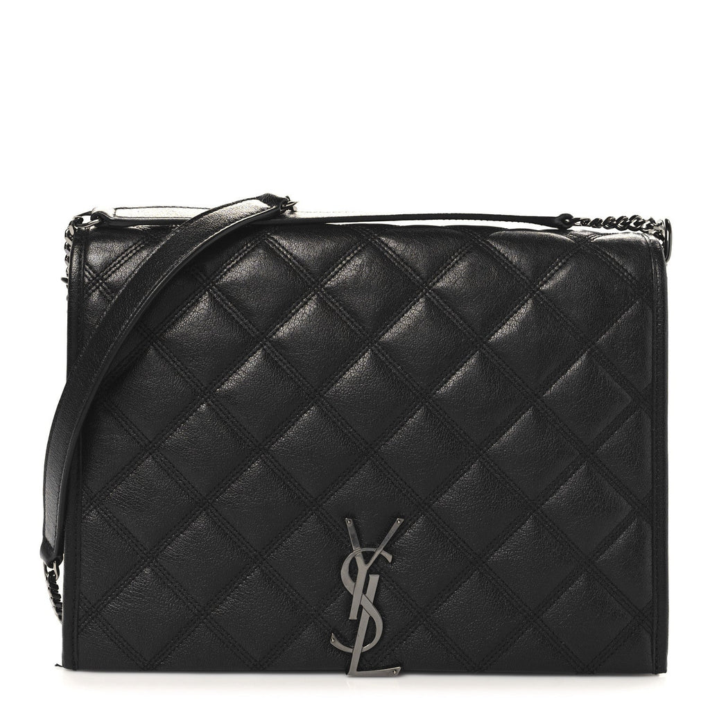 Lambskin Quilted Small Becky Chain Bag Black