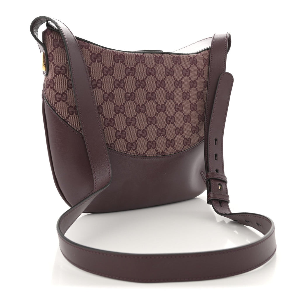 GG Monogram Calfskin Medium Arli Shoulder Bag Sahara Rubino Chardonnay