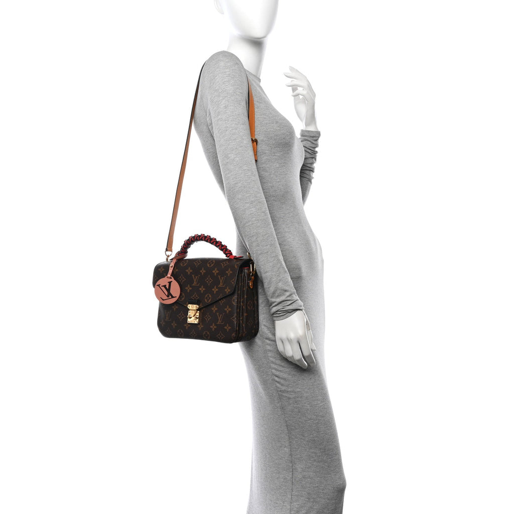 Monogram Braided Pochette Metis Coquelicot