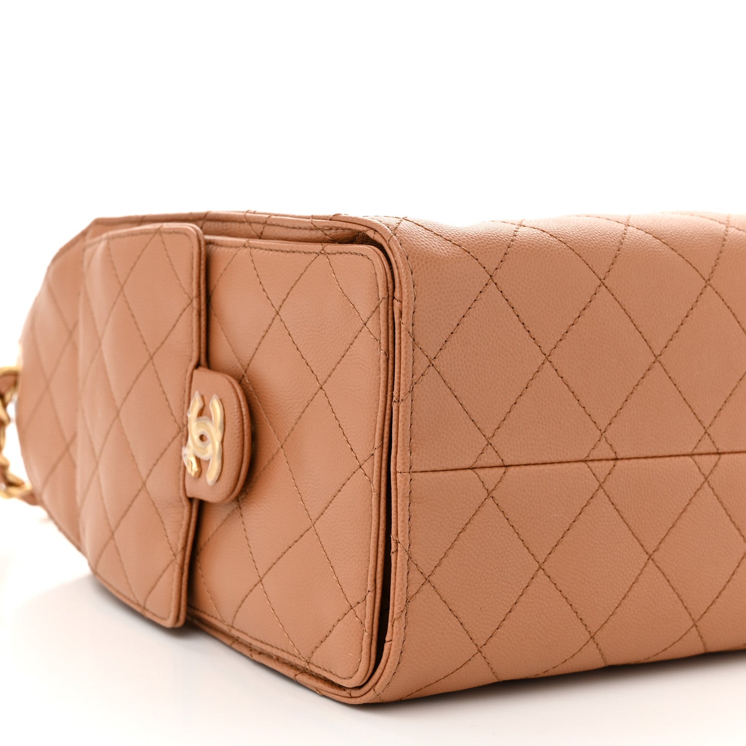 Caviar Quilted Small Chanel 25 Handbag Brown