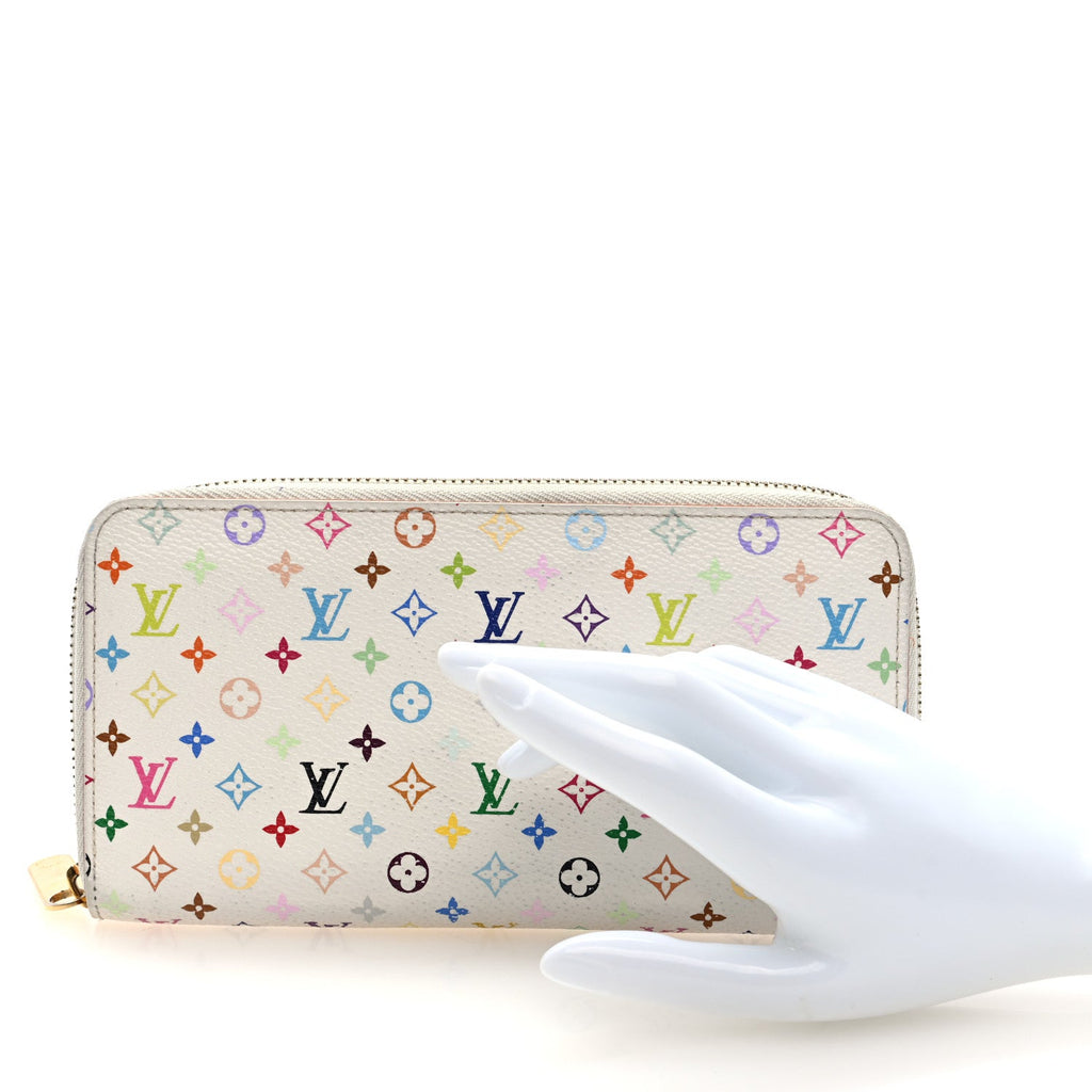 Monogram Multicolor Zippy Wallet White Orange