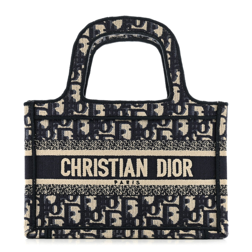 Oblique Mini Book Tote Blue Multicolor