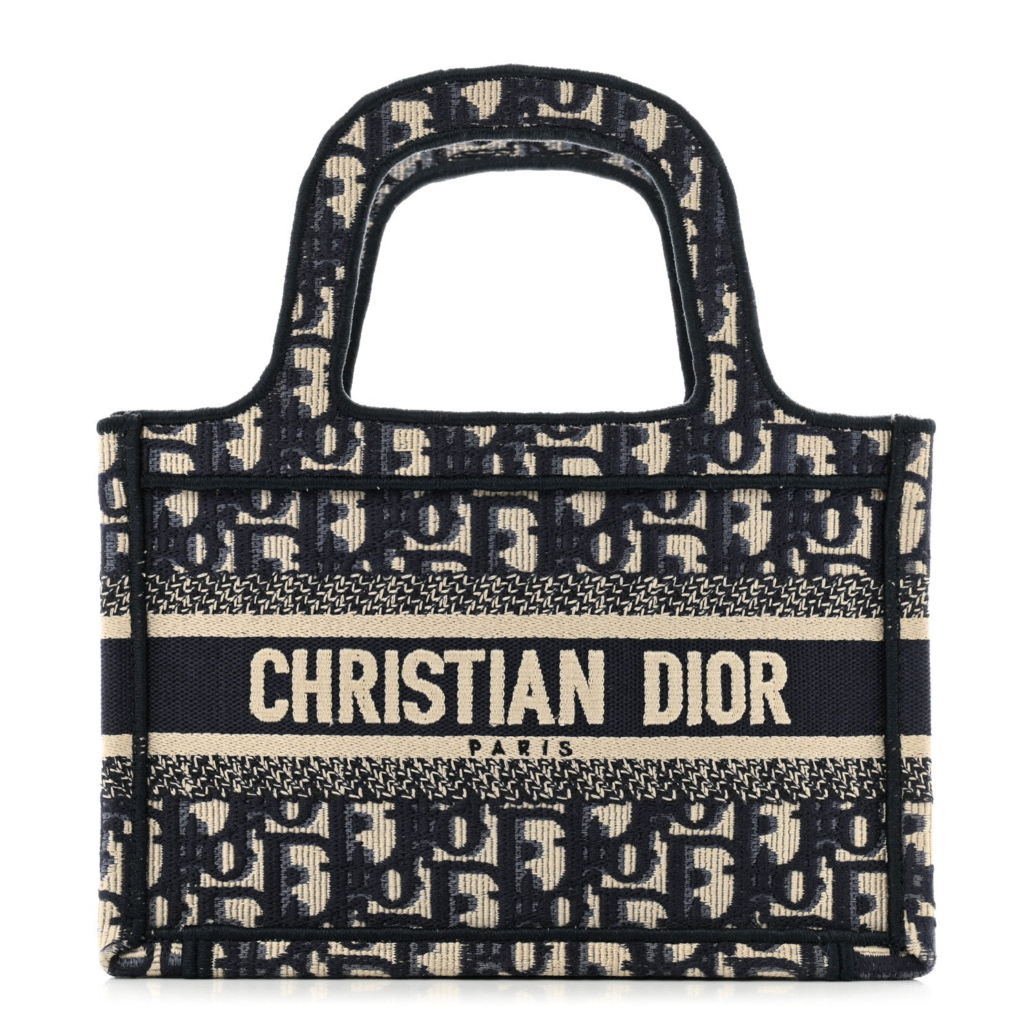 Oblique Mini Book Tote Blue Multicolor