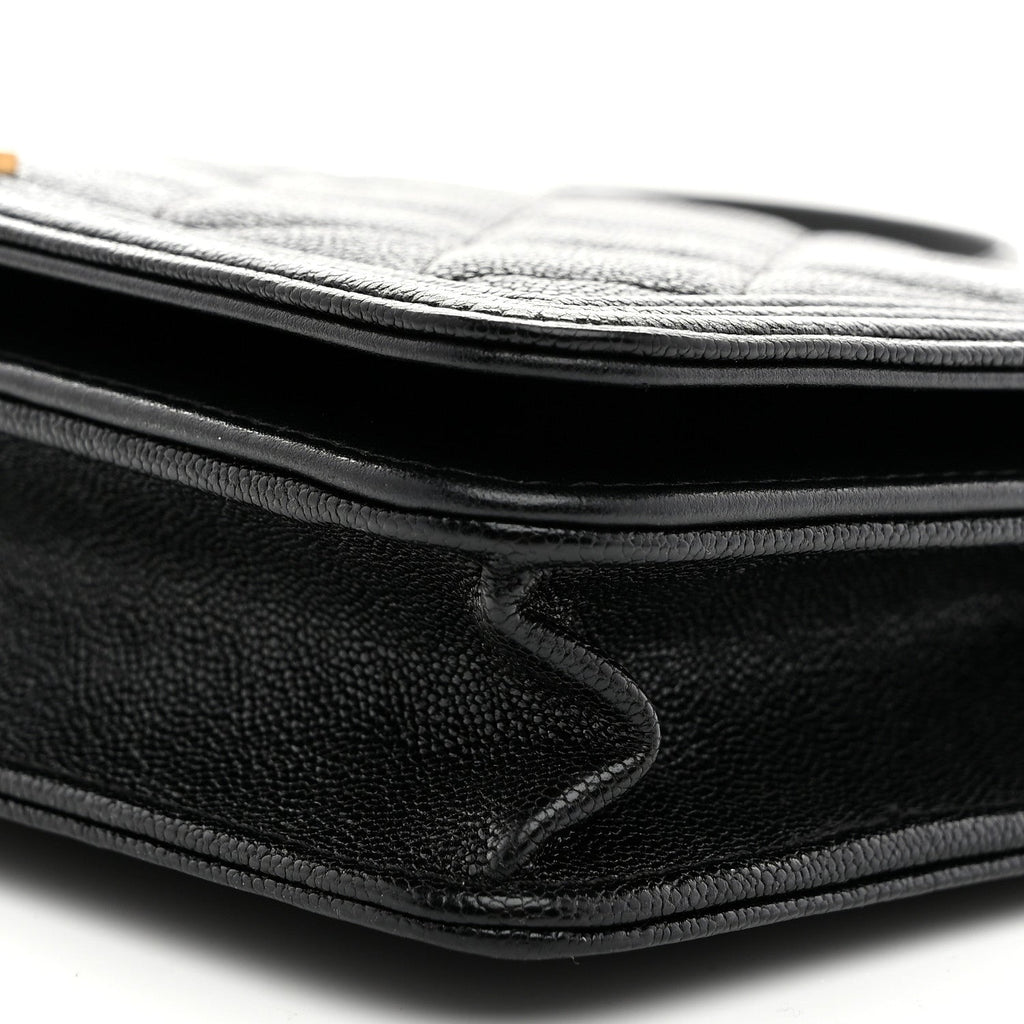 Caviar Quilted Boy Wallet On Chain WOC Black