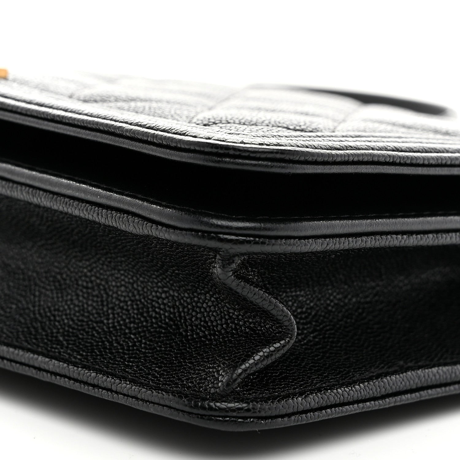 Caviar Quilted Boy Wallet On Chain WOC Black