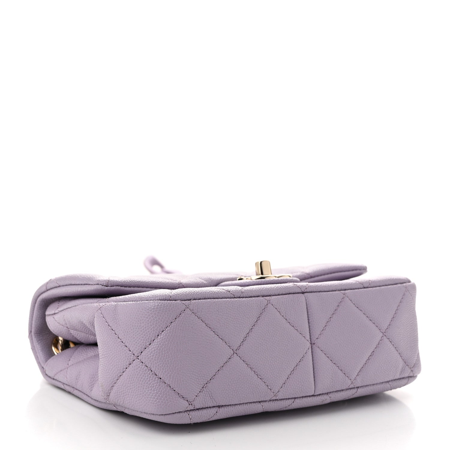 Caviar Quilted Funky Match Mini Flap Light Purple