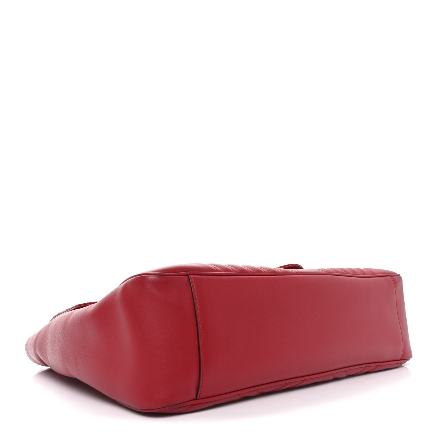 Calfskin Matelasse Large GG Marmont Shoulder Bag Hibiscus Red