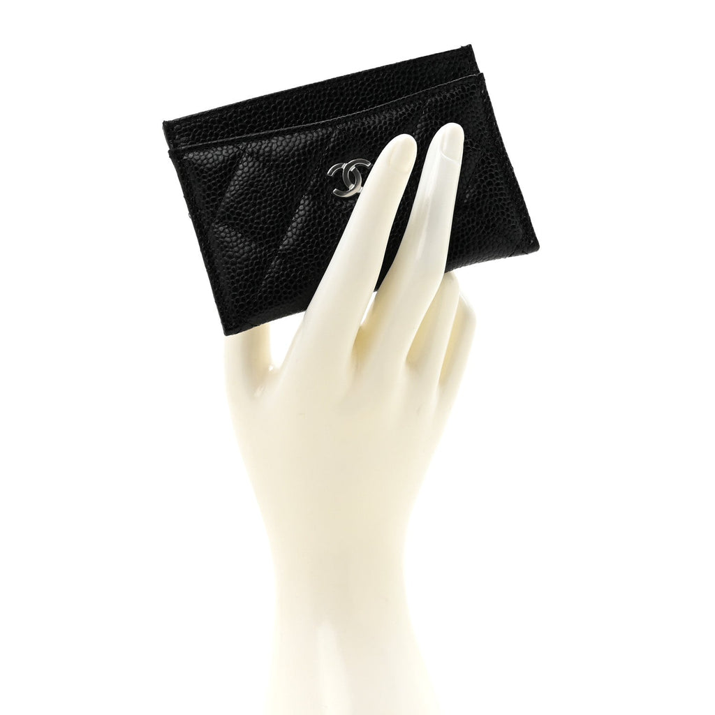 Caviar Quilted  Holder Black