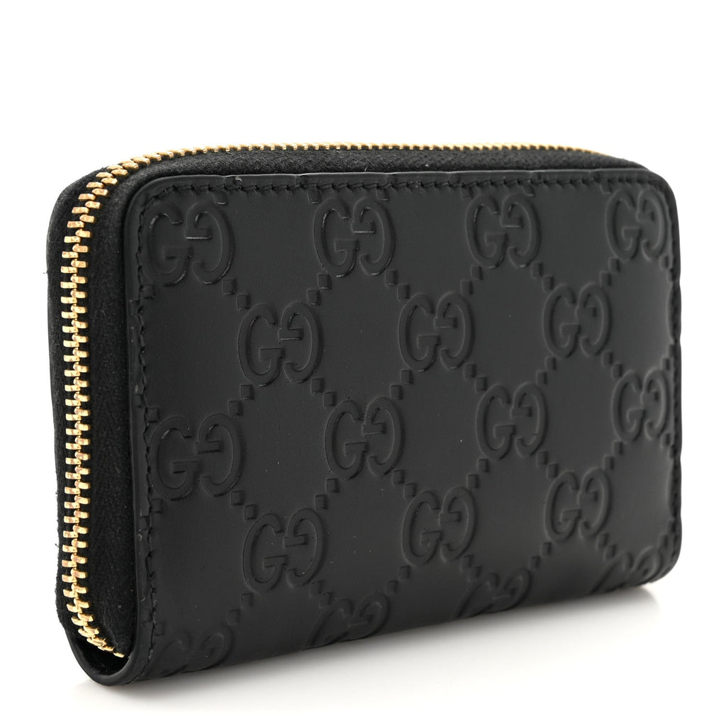 Guccissima Zip Around  Case Black
