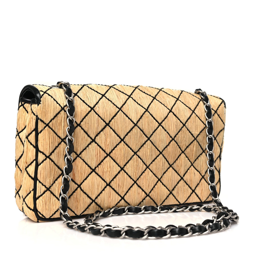 Straw Diamond Stitch Flap