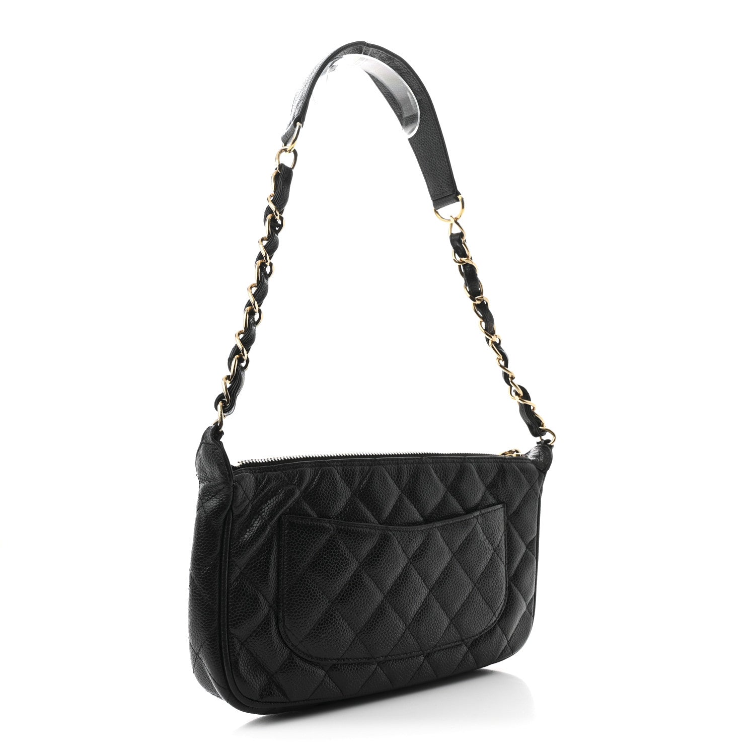 Caviar Quilted Timeless CC Shoulder Bag Black