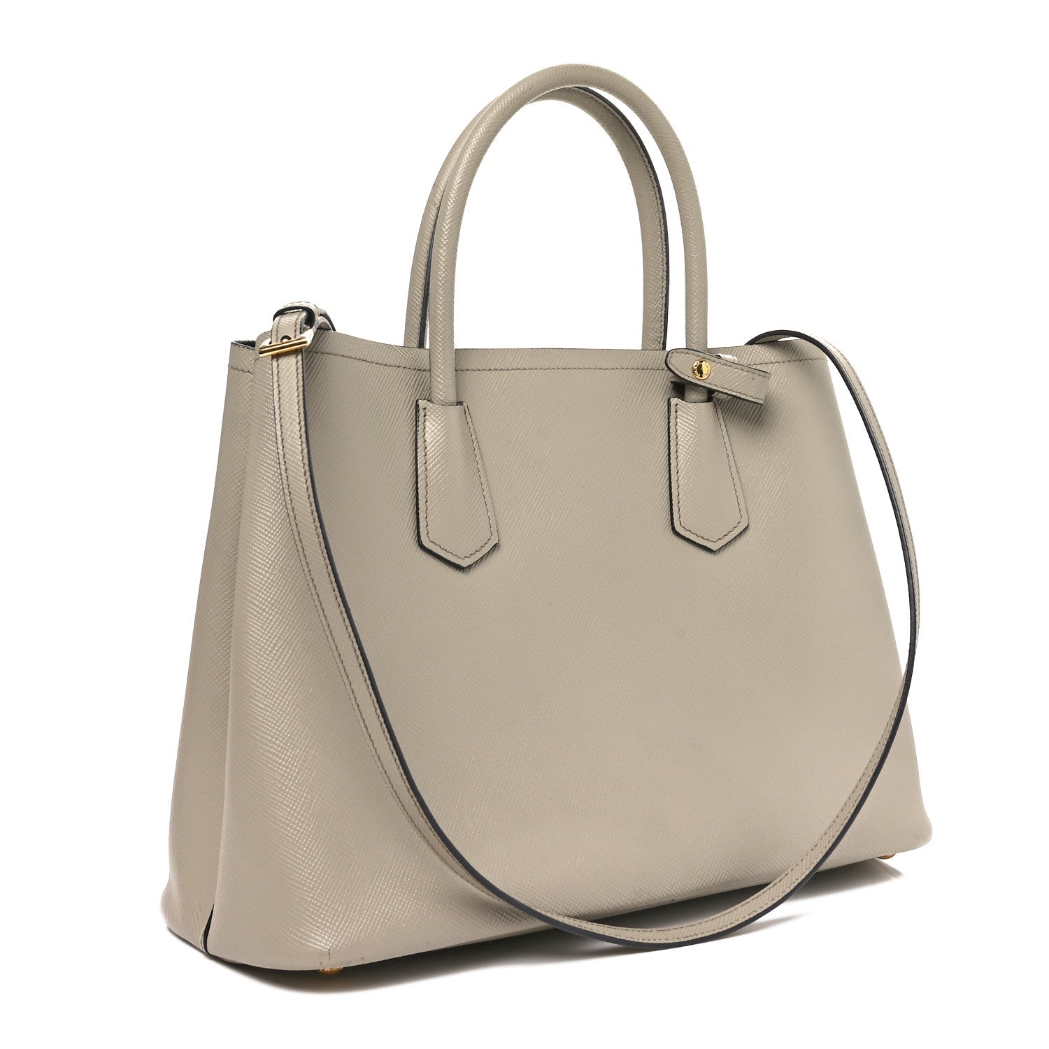 Saffiano Cuir Small Double Bag Pomice